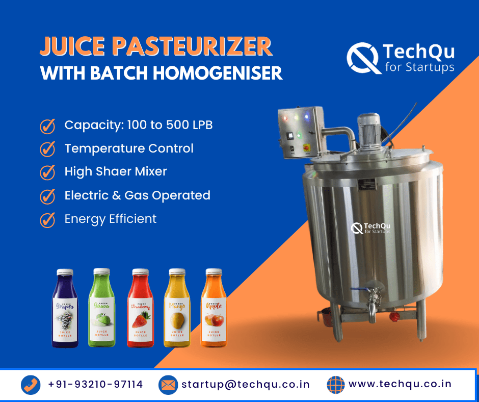 Juice pasteurizer manufacturer from mumbai techqu